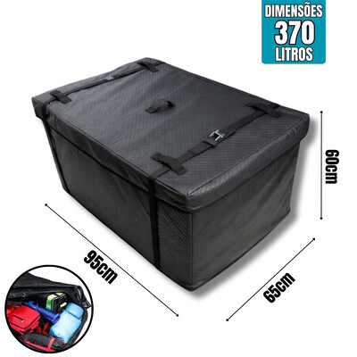 FotoBolsa Teto Maleiro Impermeável 370 Litros Vulcanizado + Cinta Segurança Premium