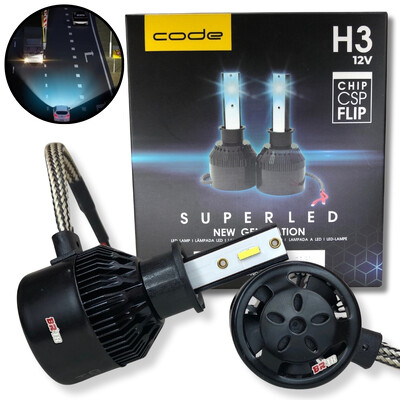 Foto Super Led Code H1 H3 H4 H7 H8 H9 H11 H16 H27 HB3 HB4 - 8000K