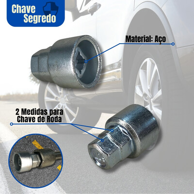 FotoParafuso Porca Antifurto Roda Caoa Chery 12x1,5