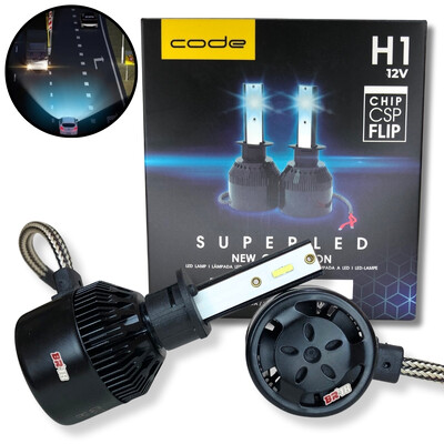 Foto Super Led Code H1 H3 H4 H7 H8 H9 H11 H16 H27 HB3 HB4 - 8000K