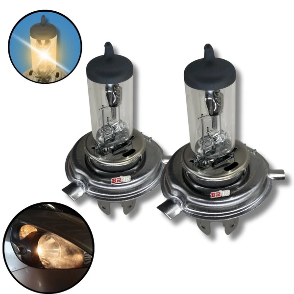 Par Lâmpada Halógena Original Farol H4 60w/55w 12v P43t