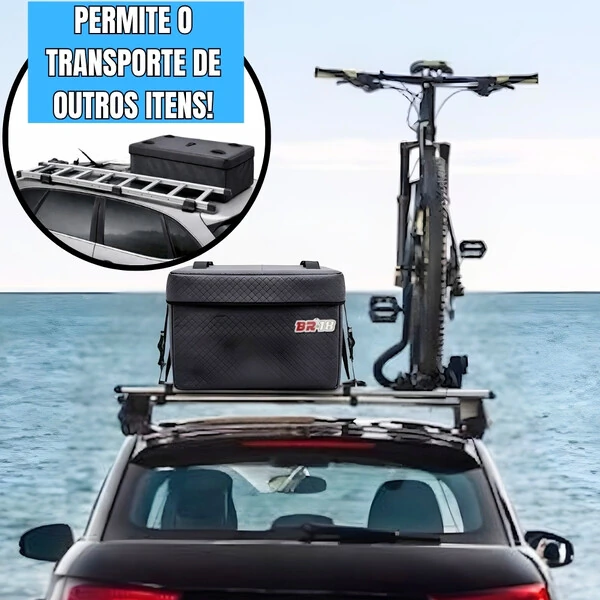 Bolsa Maleiro Meio Teto Premium 180 Litros Impermeável Vulcanizado + Cinta Carga