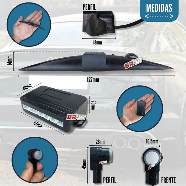 Sensor de Ré Estacionamento OEM Embutido Original