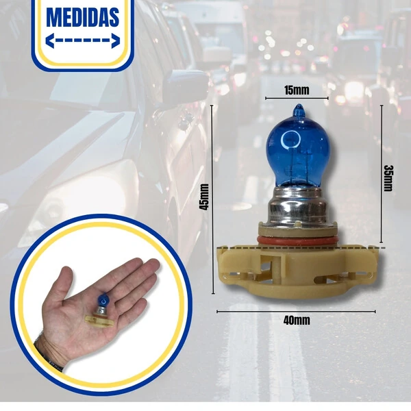 Lâmpada Super Branca H16 24w - Efeito Xenon 8500k (Par)