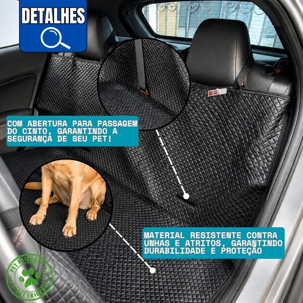 Capa Pet Slim Protetora de Banco para Cachorro Gato Impermeável