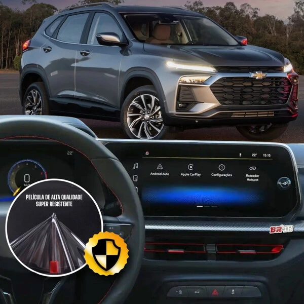 Película Multimidia Protetora Anti Risco Gm Chevrolet Tracker 2026 e Onix Automatico 2026