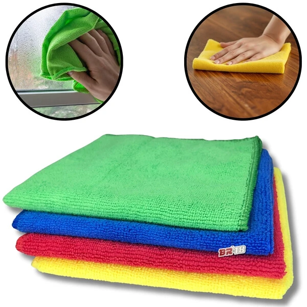 Kit 4 Panos De Limpeza Automotiva Microfibra 35x35cm Para Carro e Moto