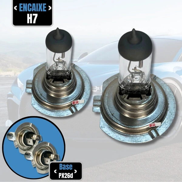 Par Lâmpada Halógena Original Farol H7 55w 12v Px26d