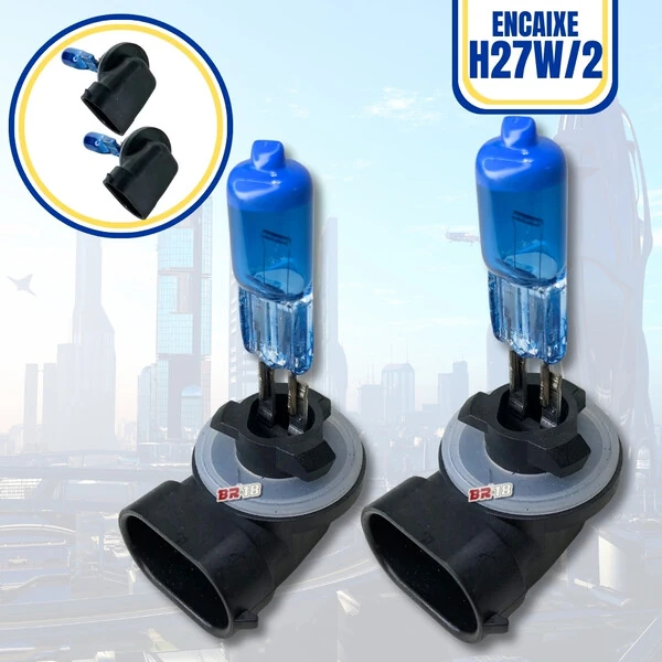 Lâmpada Super Branca H27 881 27w - Efeito Xenon 8500k (Par)