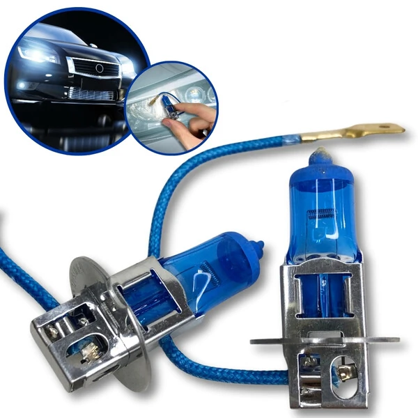 Lâmpada Super Branca H3 55w - Efeito Xenon 8500k (Par)