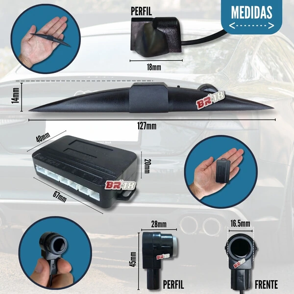 Sensor de Ré Estacionamento OEM Embutido Original