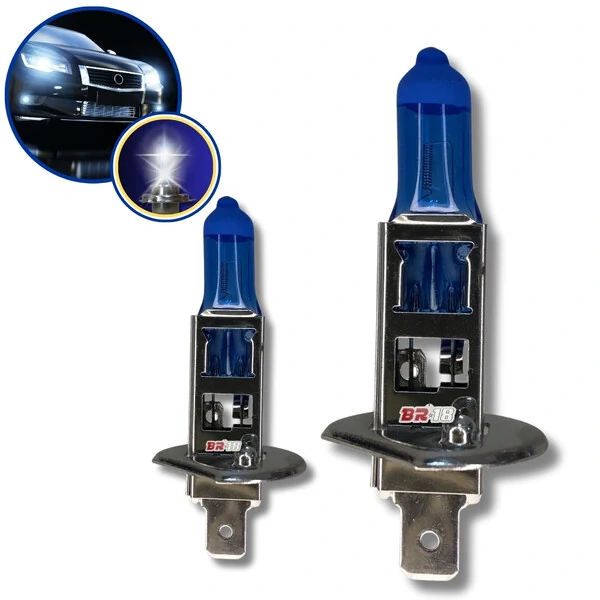 Lâmpada Super Branca H1 55w - Efeito Xenon 8500k (Par)