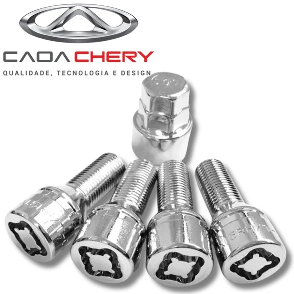 Parafuso Porca Antifurto Roda Caoa Chery 12x1,5
