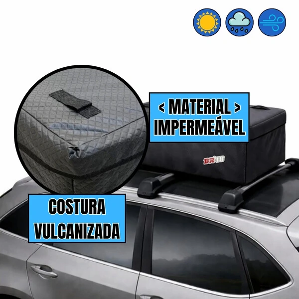 Bolsa Bagageiro Meio Teto 180 Litros Impermeável Vulcanizado