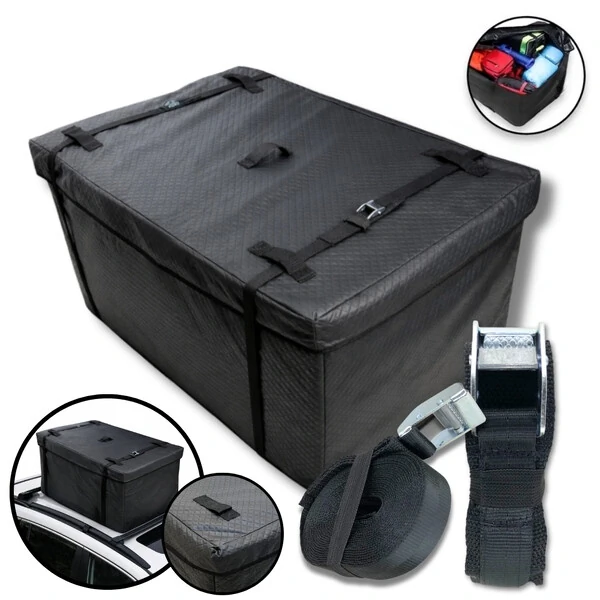 Bolsa Teto Maleiro Impermeável 370 Litros Vulcanizado + Cinta Segurança Premium