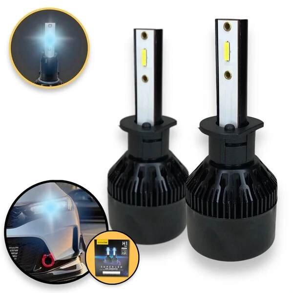 Super Led Code H1 H3 H4 H7 H8 H9 H11 H16 H27 HB3 HB4 - 8000K