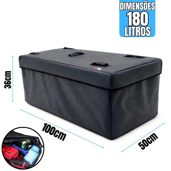 Bolsa Bagageiro Meio Teto 180 Litros Impermeável Vulcanizado