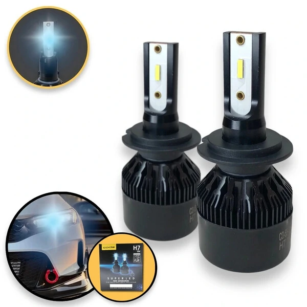 Super Led Code H1 H3 H4 H7 H8 H9 H11 H16 H27 HB3 HB4 - 8000K