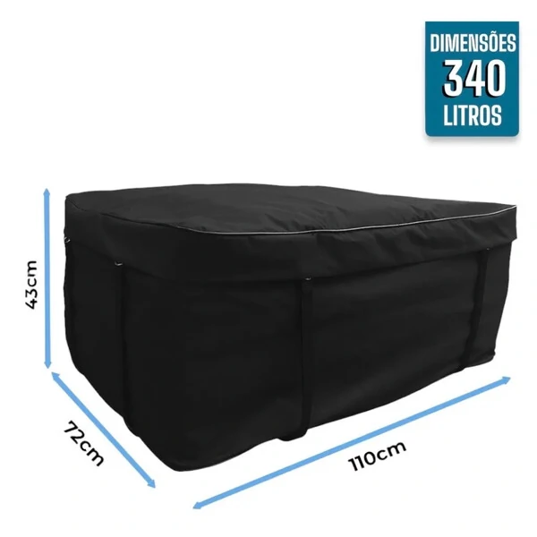 Bolsa Maleiro Teto Dobrável 340 Lts Com Cinta Premium De Segurança