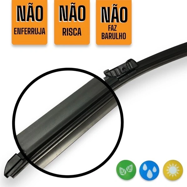 Palheta Silicone Limpador De Para-brisa Honda City Fit 2009 Até 2014