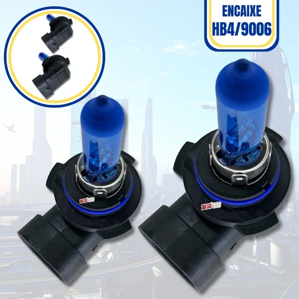 Lâmpada Super Branca HB4 9006 51w - Efeito Xenon 8500k (Par)