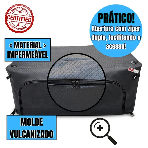 Bolsa Mala Caçamba Tam. M 380 Lts Impermeavel 115x60x60 Picape Todos Modelos