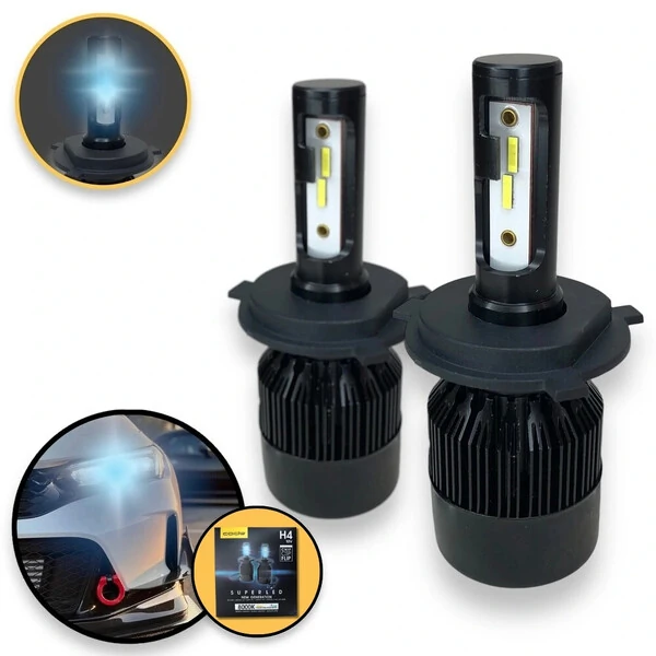 Super Led Code H1 H3 H4 H7 H8 H9 H11 H16 H27 HB3 HB4 - 8000K