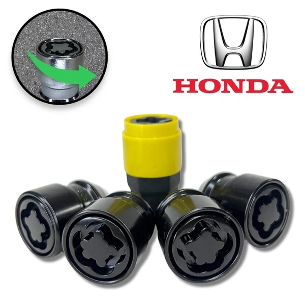 Porca Preta/Black Antifurto Cabeça Giratória M12 x 1,50mm (30mm) Honda