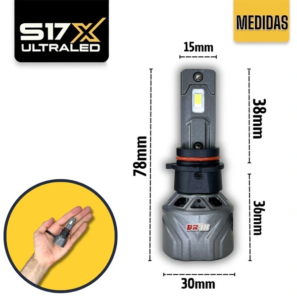 Ultraled S17X Shocklight 6500K 12V 55W 5.500LM