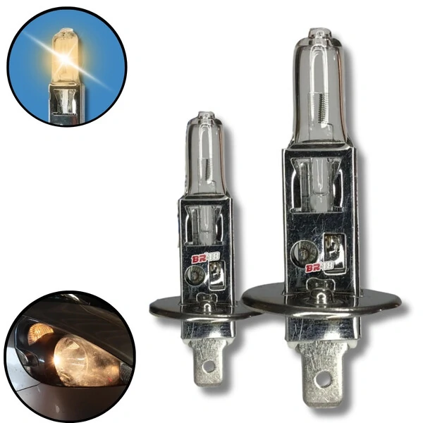 Par Lâmpada Halógena Original Farol H1 55w 12v P14.5s