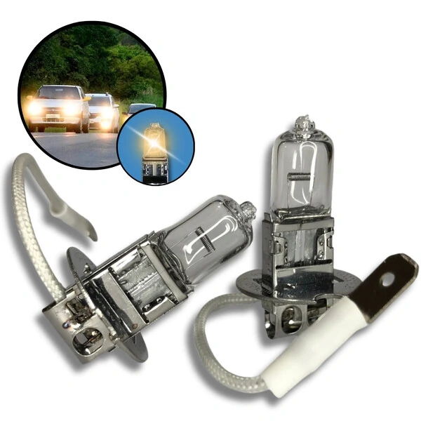 Par Lâmpada Halógena Original Farol H3 55w 12v Pk22s