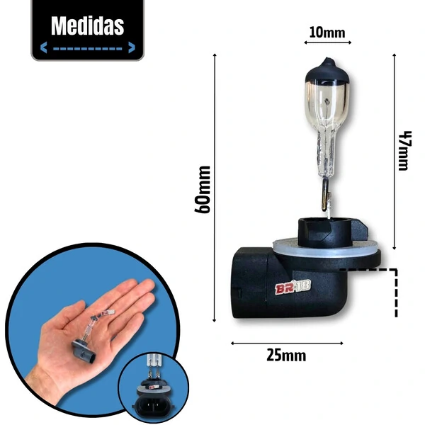 Par Lâmpada Halógena Original Farol H27w/2 27w 12v Pgj13