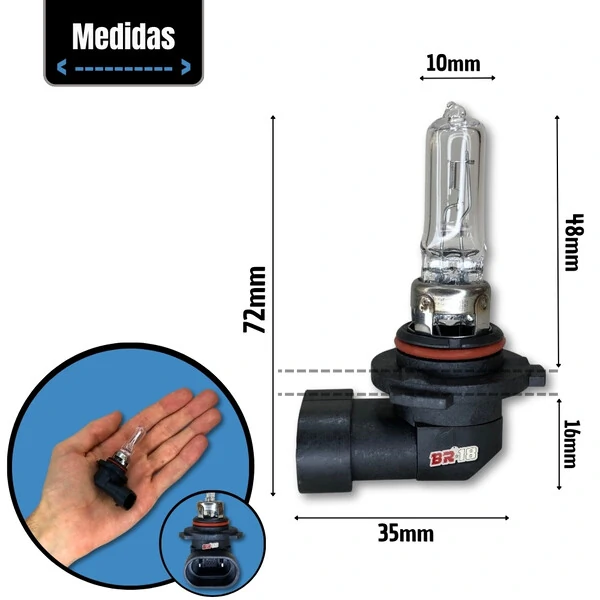 Par Lâmpada Halógena Original Farol Hb3 60w 12v P20d