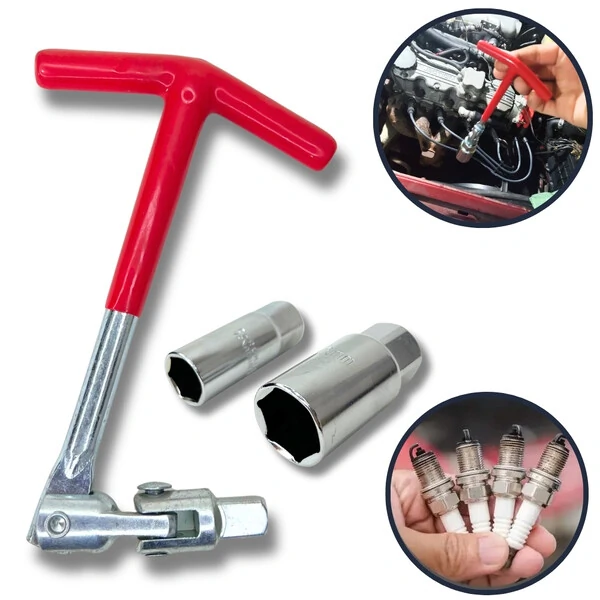 Chave de Vela em T Articulada 2 Encaixes 16mm e 21mm Tech One Universal