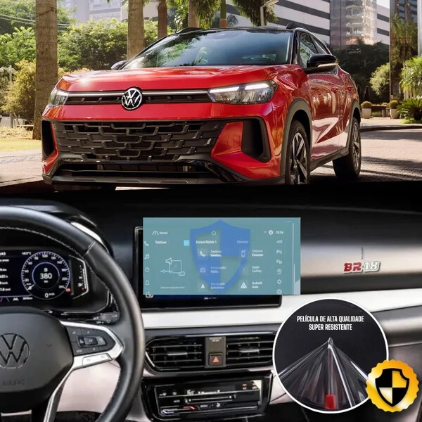 Película Protetora Anti Risco Multimídia Volkswagen Tera Highline 2025 adiante todos