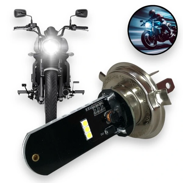 Lâmpada Led Moto Honda Yamaha Suzuki H4 6000k ou 8000k