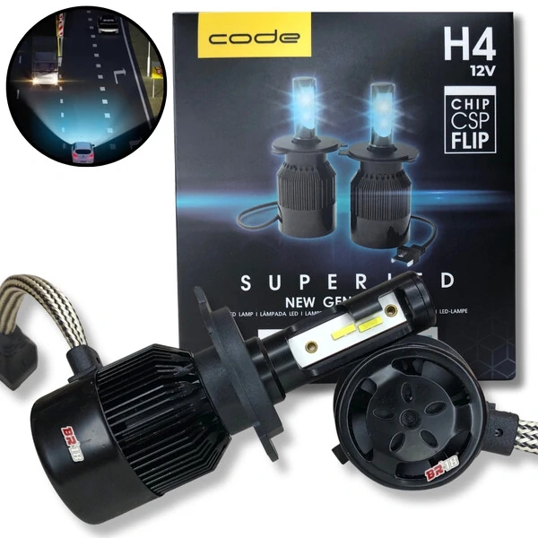 Super Led Code H1 H3 H4 H7 H8 H9 H11 H16 H27 HB3 HB4 - 8000K