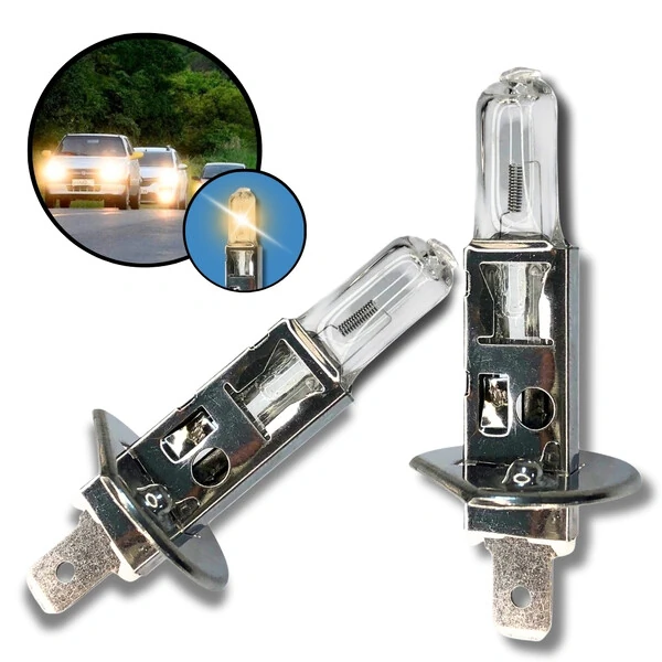 Par Lâmpada Halógena Original Farol H1 55w 12v P14.5s