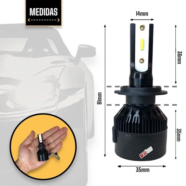 Super Led Code H1 H3 H4 H7 H8 H9 H11 H16 H27 HB3 HB4 - 8000K