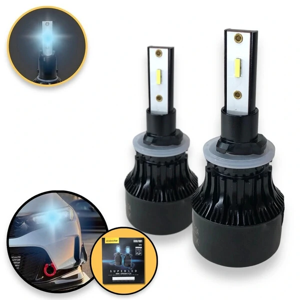 Super Led Code H1 H3 H4 H7 H8 H9 H11 H16 H27 HB3 HB4 - 8000K