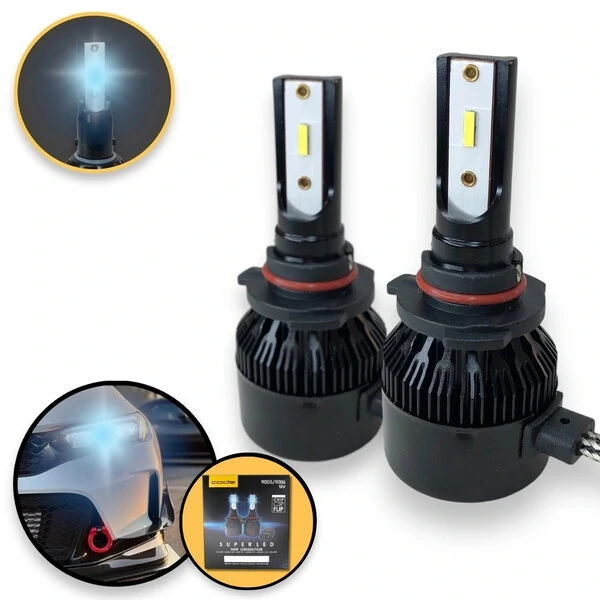 Super Led Code H1 H3 H4 H7 H8 H9 H11 H16 H27 HB3 HB4 - 8000K