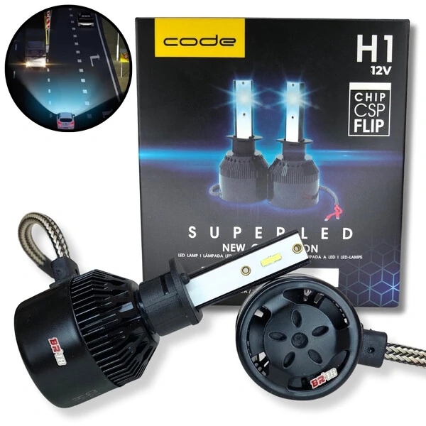 Super Led Code H1 H3 H4 H7 H8 H9 H11 H16 H27 HB3 HB4 - 8000K