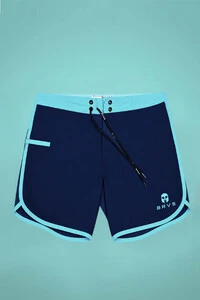 Bermuda Retrô Marinho e Ciano