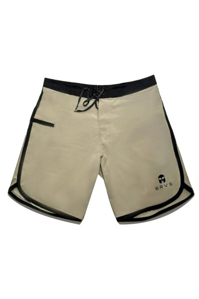 Foto Bermuda Retrô Caqui e Preta