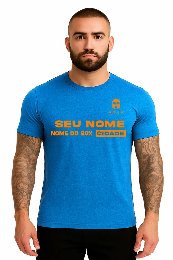 Camisa Personalizada Azul Bic com Nome