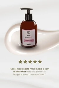 Creme de Limpeza Capilar Low Poo BubbleLilly Cabelos Danificados 380ml