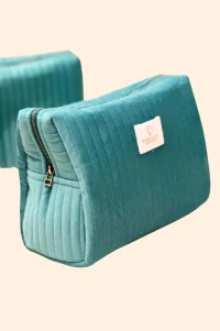 Necessaire Veludo Turquesa G