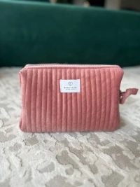 Necessaire Veludo Rosa G