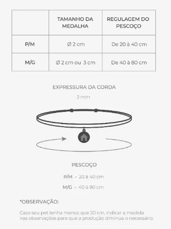 Tabela de Medidas