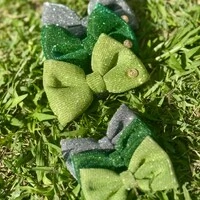 Gravata com Enchimento Glitter Verde Oliva